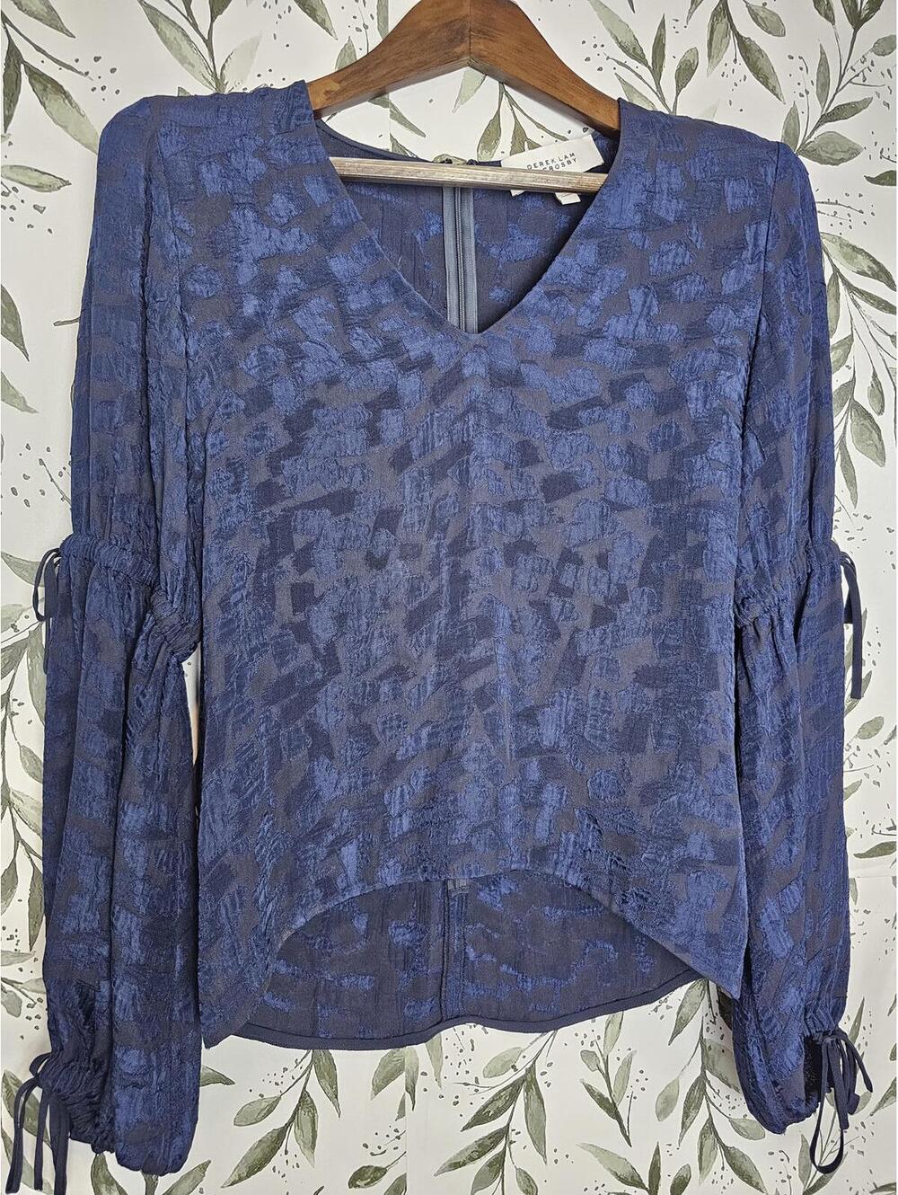 Derek Lam IO Crosby Blouse Blue Womens Size 2